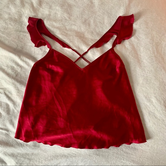 Victoria's Secret Tops - ❤️ RED SILK VICTORIA SECRET TOP ❤️